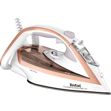 Fier de calcat Tefal FV5697 3000W, jet abur 270 g/min, abur variabil 0-50 g/min, colector anticalcar, oprire automata, alb/roz