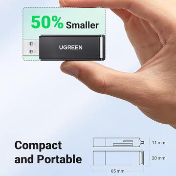 Card reader UGREEN CM104 SD/microSD USB 3.0 memory card reader (black)