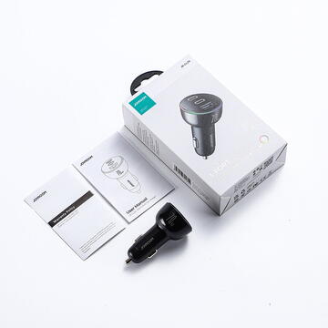 Joyroom car charger 70W with 3 ports: USB, 2 x USB C black (JR-CL26)