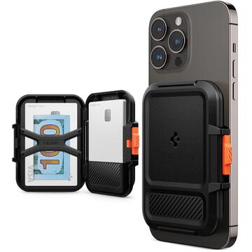 Portofel Universal pentru Telefon cu 2 Compartimente - Spigen Lock Fit Magsafe - Black