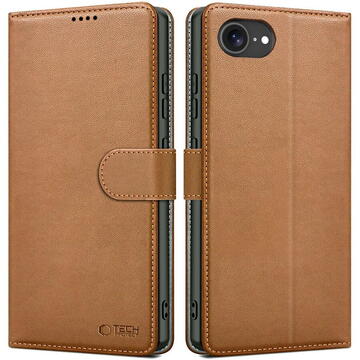 Husa Tech-Protect WALLET IPHONE 16E BROWN