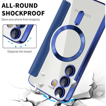 Husa Husa pentru Samsung Galaxy S24 - Techsuit SmartMag Book Case - Blue