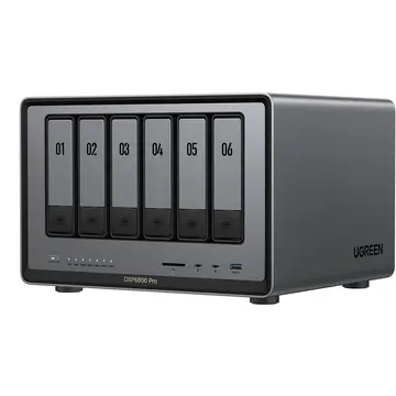 NAS UGREEN DXP6800 Pro Intel Core i5 1235U 8GB DDR5-4800 RAM • 6x 3,5" + 2x M.2 SSD-• 2x 10 Gbit LAN -: Desktop