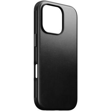 Husa Nomad Modern Leather Case, black,  iPhone 16 Pro | Horween