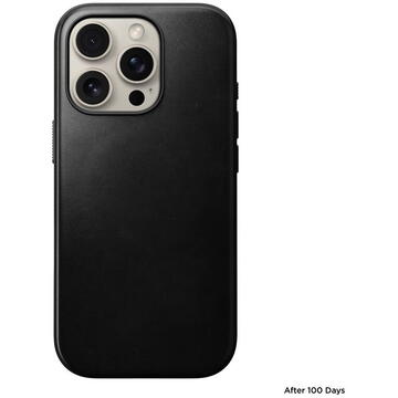 Husa Nomad Modern Leather Case, black,  iPhone 16 Pro | Horween