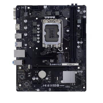 Placa de baza Biostar H610MHC 2.0 - Socket 1700 - motherboard black