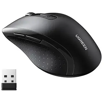 Mouse UGREEN MU511 – Mouse wireless, 2.4 GHz, optic 4000 DPI, 6 butoane + scroll, design business, negru