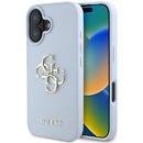 Husa pentru iPhone 16 - Hardcase Grained Big 4G Logo Small Classic Logo (GUHCP16SPGT4MBB) - Blue