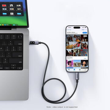 Cablu de Date USB-C la USB-C, 5A, 100W, 2m - Ugreen L509 (35512) - Space Gray