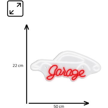 Manta SNL95WH Style Neon Lights Garage white-red