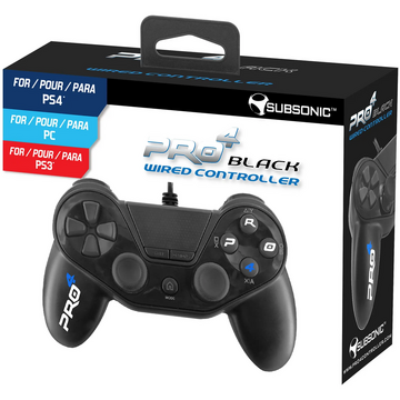 Subsonic Pro 4 Wired Controller for PS4 Black