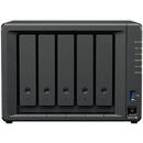 Synology DiskStation DS1525+, 5-Bay, AMD Ryzen V1500B 2.2GHz, 8GB DDR4 ECC, max 32GB, SATA & M.2 NVMe, 2x2.5GbE, USB 3.2, PCIe, max 108TB, RAID, Hot Swap, Negru