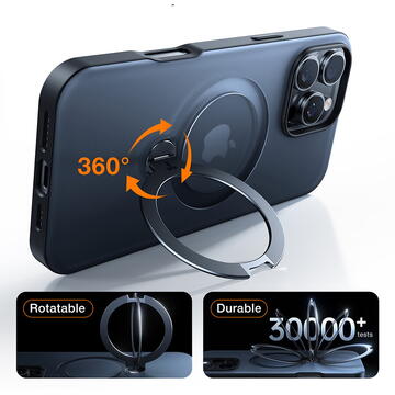 Husa Husa pentru iPhone 17 Pro Max - Torras Ostand Spin MagSafe Series - Black