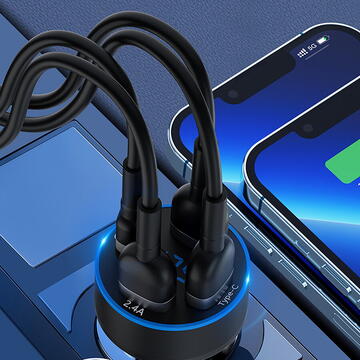 Wozinsky 5907769308499 WDCCB 2x USB-A + 2x USB-C 50W Negru