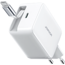 JOYROOM JR-TCL06 GaN USB-C Wall Charger with Built-in Retractable Cable 67W Alb