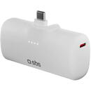 SBS EcoPower 5000 mAh 10W cu port USB-C încorporat - Alb