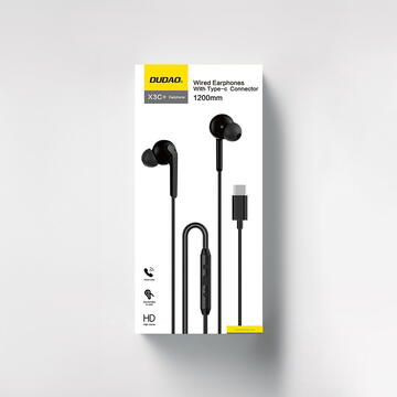 Casti Dudao X3C+, 1.2 m, 10Hz - 20kHz, Negru
