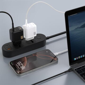 Incarcator de retea Dudao A28C_Black GaN Wall Charger + USB-C Cable 45W Black