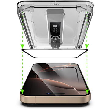 Folie pentru iPhone 17 Pro Max (set 2) - Techsuit TitanGlass FullCover - Privacy
