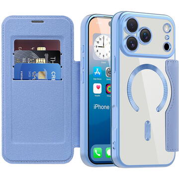 Husa Husa pentru iPhone 17 Pro Max - Techsuit SmartMag Book Case - Light Blue