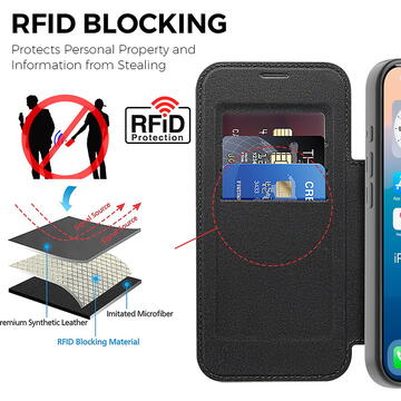 Husa Husa pentru iPhone 17 Pro Max - Techsuit SmartMag Book Case - Light Blue