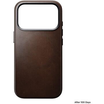 Husa Nomad Traditional Leather Case, rustic brown (Horween) - iPhone 17 Pro