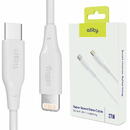 Cablu de date si incarcare Allity AUC-02 USB-C to Lightning 27W 2m Alb