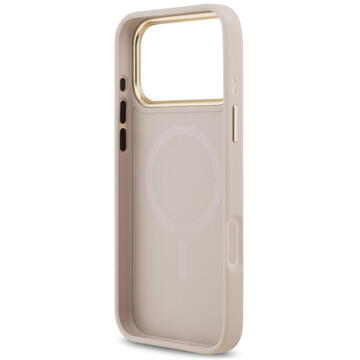 Husa Husa pentru iPhone 17 Pro Max - Guess Hardcase 4G Stripe MagSafe (GUHMP17XPG4SEMCP) - Pink