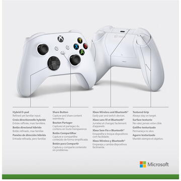 Microsoft Xbox Wireless Controller, Gamepad (White, Robot White)
