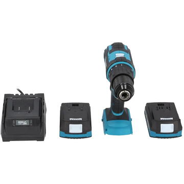 DEDRA SAS+ALL DED7030A02, doua baterii de 2Ah, incarcator, 9 accesorii