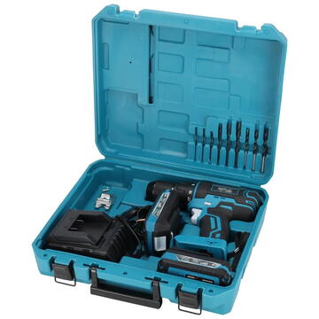 DEDRA SAS+ALL DED7030A02, doua baterii de 2Ah, incarcator, 9 accesorii
