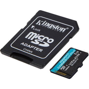 Card memorie Kingston SDCG4/1TB, 1TB, Class 10, UHS-I U3, V30, A2 + Adaptor SD