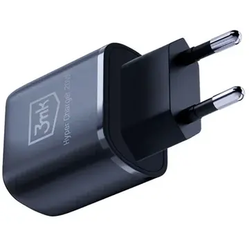 Incarcator de retea 3MK 3M005901 1xUSB-C + USB-A PD QC 20W Negru