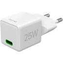 Hama Fast Charger, USB-C, Super-Mini Charger, PD, 25 W, white