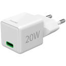 Hama Fast Charger, USB-C, Super-Mini Charger, PD, 20 W, white