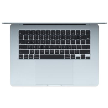 Notebook MacBook Air 15 with Liquid Retina (2025), Apple M4 Deca Core, 15.3 inch, RAM 16GB, SSD 512GB, Apple M4 10-core Graphics, US KB, macOS Sequoia, Sky Blue