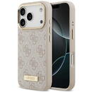 Husa pentru iPhone 17 Pro - Guess Hardcase 4G Logo Plate MagSafe (GUHMP17LU4GPRP) - Pink