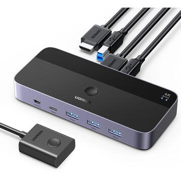 Switch, 2in, 1out, 4K@60Hz - Ugreen CM664 (15707) - Black