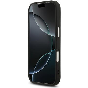 Husa Husa iPhone 17 Pro - Karl Lagerfeld Leather K&C Pins MagSafe (KLHMP17LPSMLRKCK) - Black