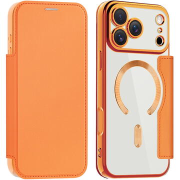 Husa Husa pentru iPhone 17 Pro Max - Techsuit SmartMag Book Case - Orange