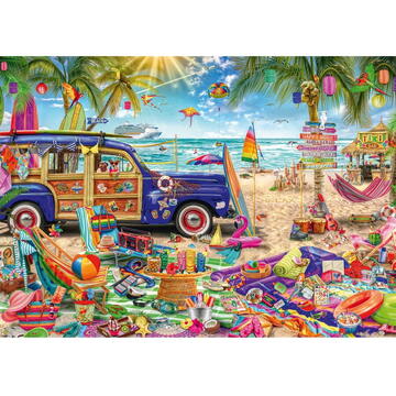 Schmidt Spiele Sunny Time Out on the Beach, Puzzle 1000 pieces