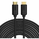 Baseus Cafule, HDMI (T) la HDMI (T), rezolutie maxima 4K UHD (3840 x 2160) la 30 Hz, conectori auriti, 12m, negru