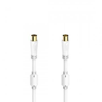 Hama Antenna Cable, Coax Plug - Coax Socket, gold-plated, 1.5 m, 100 dB